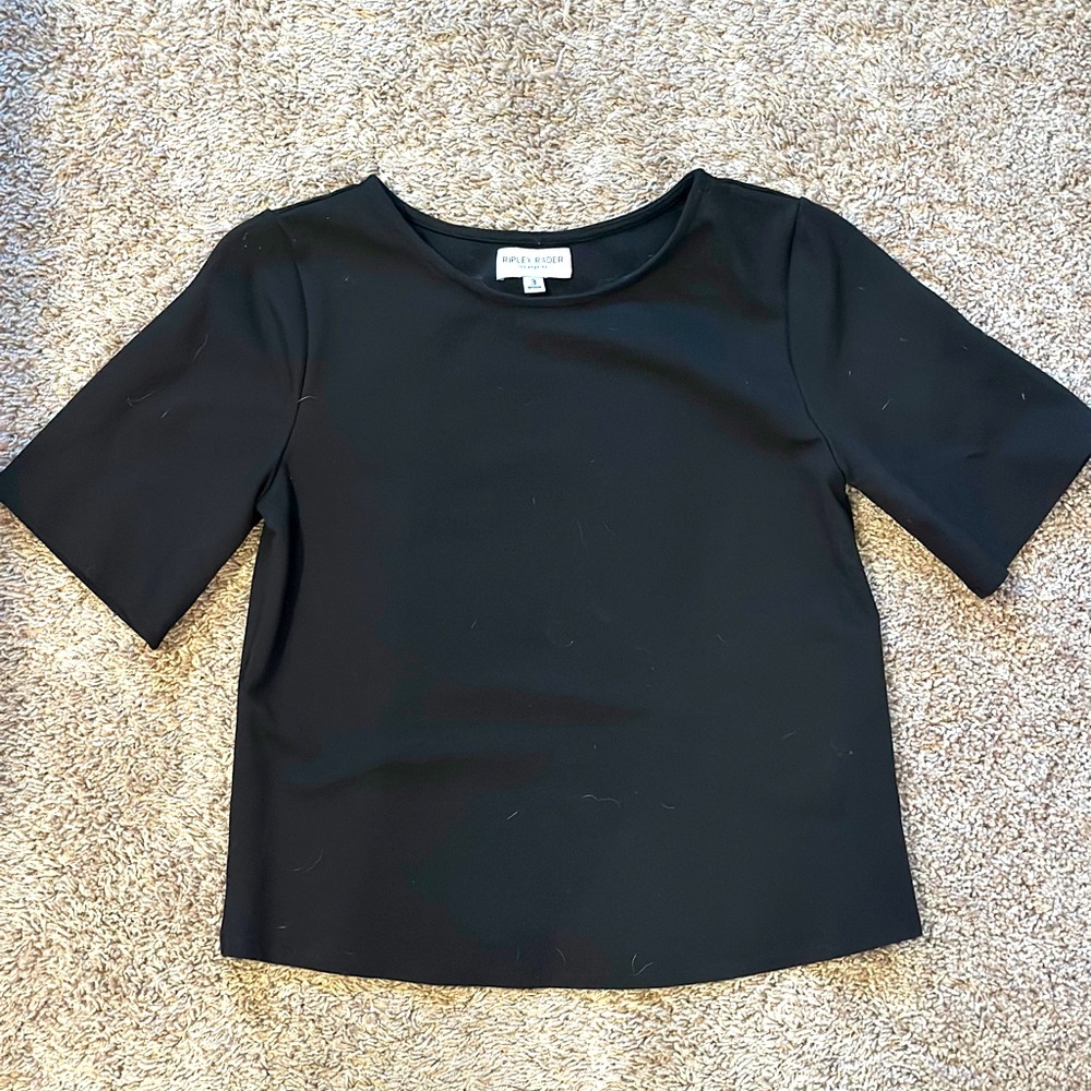 Ripley Rader Ponte Knit Short Sleeve Extended Top